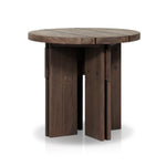 Railay Outdoor End Table Stained Toasted Brown-FSC Angled View 241078-001