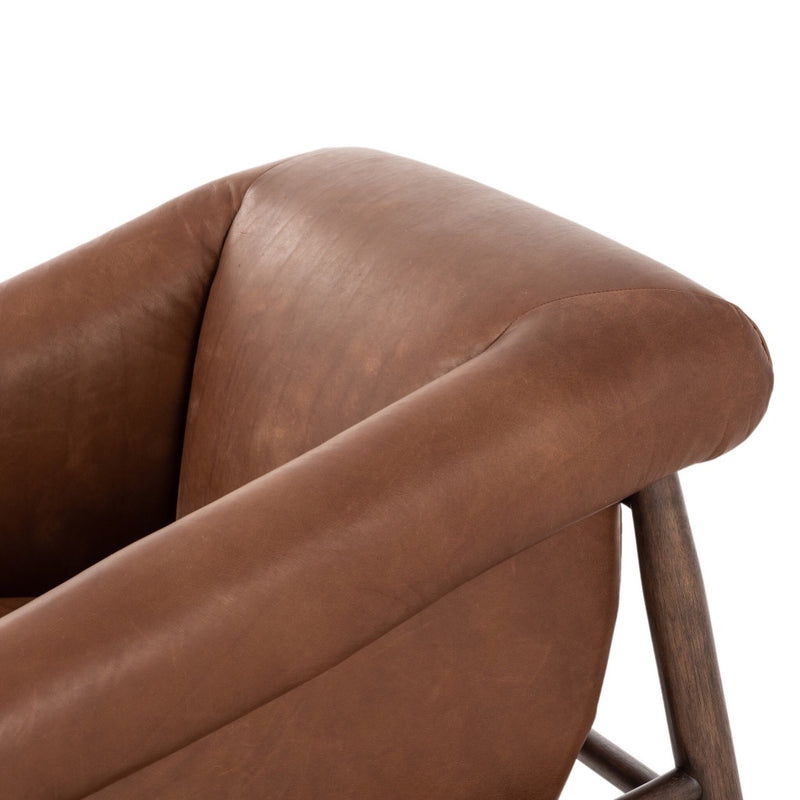 Four Hands Reggie Chair Heirloom Sienna Rolled Backrest