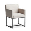 Home Trends & Design Renegade Dining Armchair Off White Linen Angled View