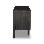 Reza Media Console Worn Black Parawood Side View Four Hands