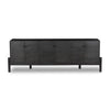 Four Hands Reza Media Console Worn Black Parawood Front Facing View