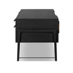 Rosedale Executive Desk Ebony Oak Veneer Side View 246801-002