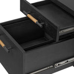 Rosedale Executive Desk Ebony Oak Veneer Interior Drawers 246801-002