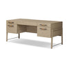 Rosedale Executive Desk Yucca Oak Veneer Angled View 246801-001