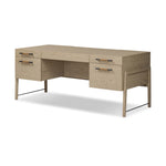 Rosedale Executive Desk Yucca Oak Veneer Angled View 246801-001