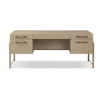 Rosedale Executive Desk Yucca Oak Veneer Back View Four Hands