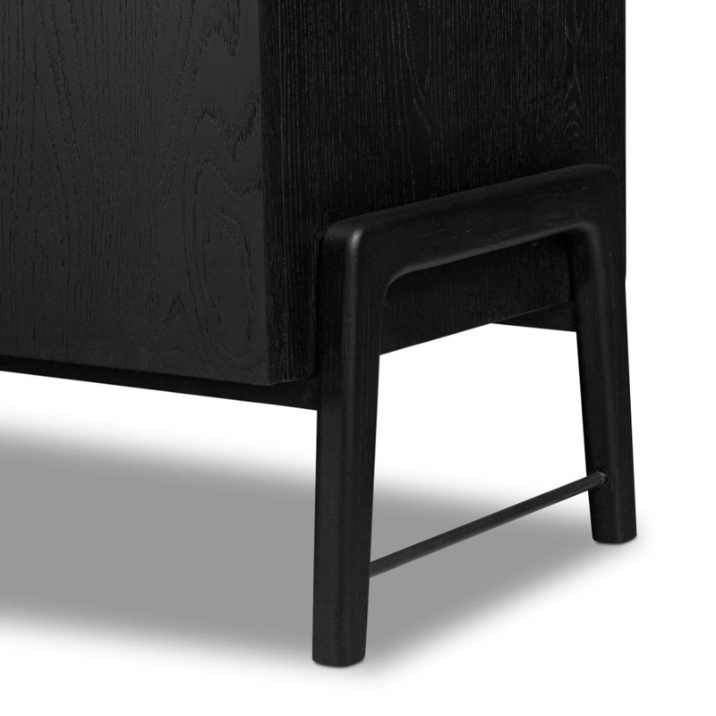 Rosedale Media Console Ebony Oak Veneer Legs 108672-004