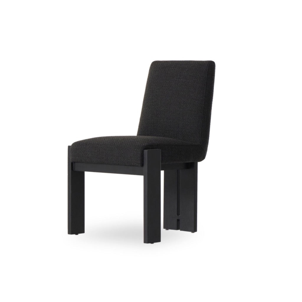 Roxy Dining Chair Gibson Black Angled View Four Hands