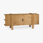 Saguaro Oak Sideboard Natural Back Angled View CH-1001708-VN14-FN-ST-BF-NT-OS