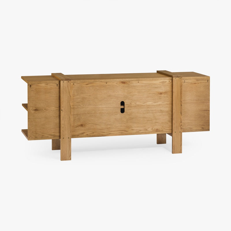 Saguaro Oak Sideboard Natural Back Angled View CH-1001708-VN14-FN-ST-BF-NT-OS