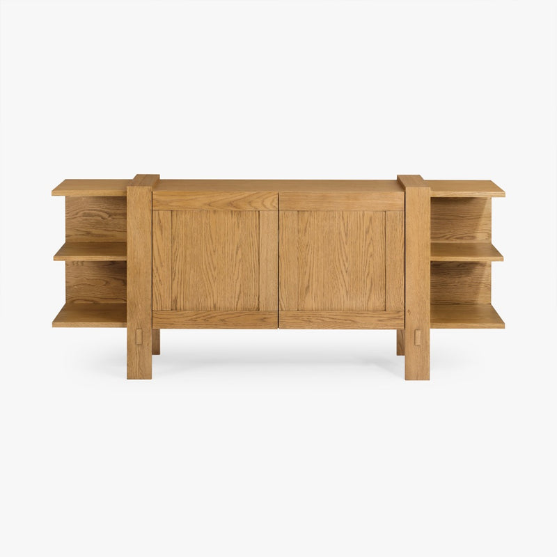 Co.House Designs Saguaro Oak Sideboard Natural. Front Facing View