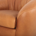 Saldana Swivel Chair Lorento Cognac Top Grain Leather Armrest 242319-001