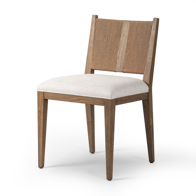 Selene Dining Chair Dover Crescent Angled View Four Hands