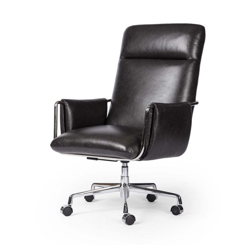 Sherman Desk Chair Sonoma Black Angled View 243232-004