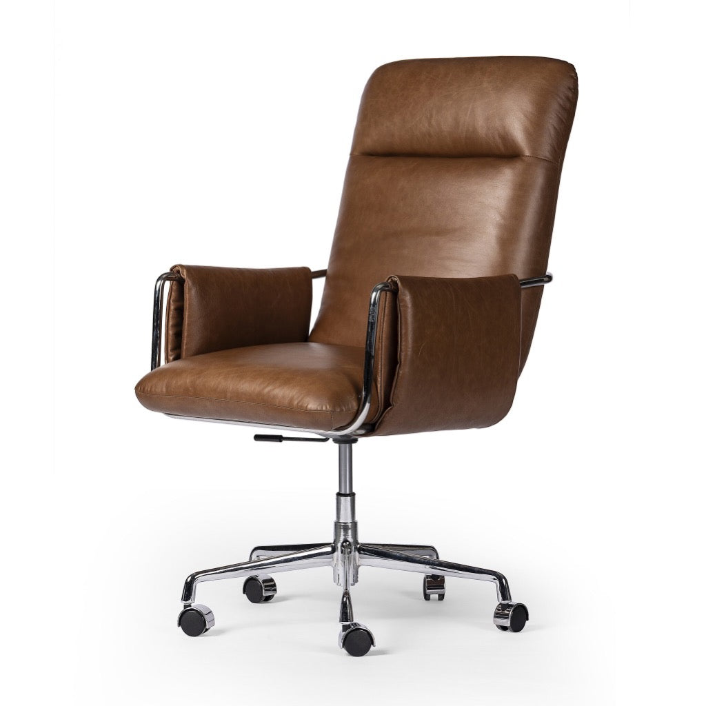 Sherman Desk Chair Sonoma Chestnut Angled View 243232-003