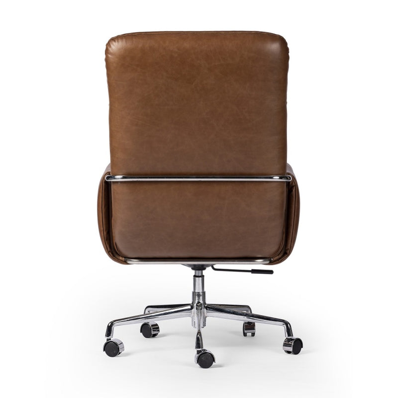 Four Hands Sherman Desk Chair Sonoma Chestnut Back View