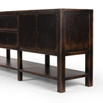 Shizuko Sideboard Distressed Walnut Angled View Four Hands