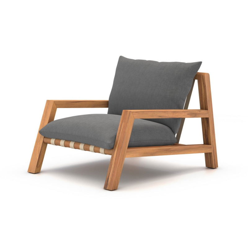 Soren Outdoor Chair Charcoal Angled View Four Hands