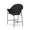 Suerte Outdoor Counter Stool Faux Black Hyacinth Angled Back View Four Hands