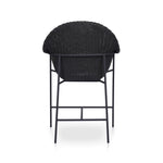 Suerte Outdoor Counter Stool Faux Black Hyacinth Back View 239965-004