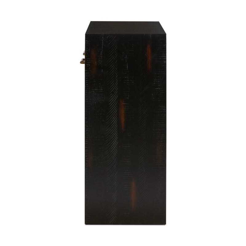 Suki Console Table Burnished Black Side View VHAD-F085