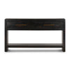 Four Hands Suki Console Table Burnished Black Front Facing View