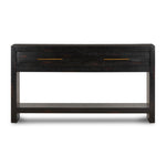 Four Hands Suki Console Table Burnished Black Front Facing View