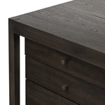 Suspension Desk Smoked Black Veneer Drawers Four Hands