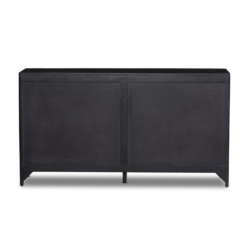 Sydney 6 Drawer Dresser Black Cane Back View 224923-008