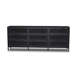 Sydney 9 Drawer Dresser Black Cane Front Facing View 238478-008