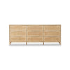 Four Hands Sydney 9 Drawer Dresser Natural Cane Front Facing View