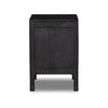 Sydney Nightstand Black Wash Left Facing Side View Four Hands