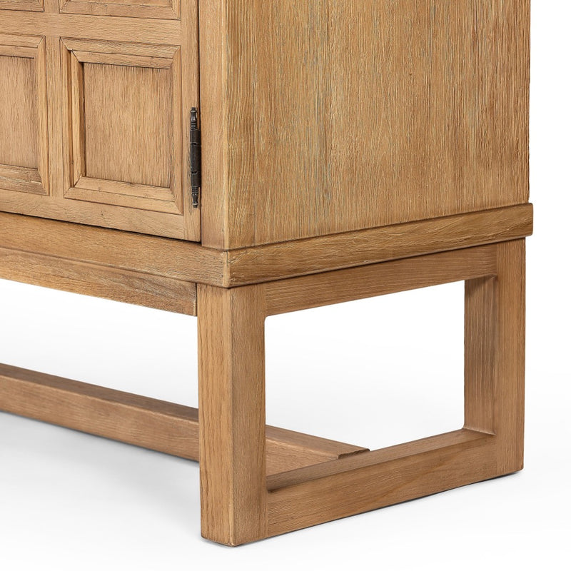 Four Hands Tamara Media Console Worn Oak Veneer Legs