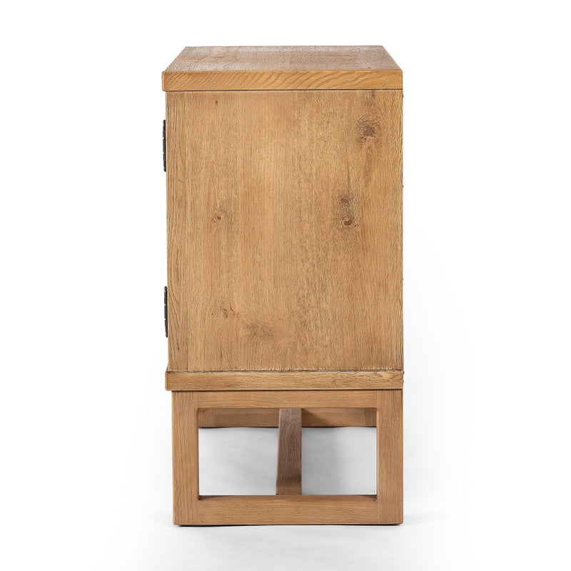 Tamara Small Cabinet Worn Oak Veneer Side View