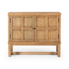 Four Hands Tamara Small Cabinet Worn Oak Veneer Front Facing View