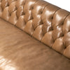 Thurston Sofa Dakota Warm Taupe Top Grain Leather Tufted Backrest Four Hands