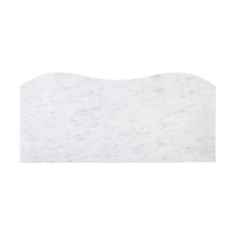 Tiago Marble Chest Curved Polished White Marble Tabletop Top View 238583-002