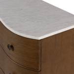 Tiago Marble Chest White Polished Marble Tabletop Corner Four Hands