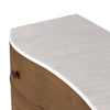 Tiago Marble Chest White Polished Marble Tabletop 238583-001