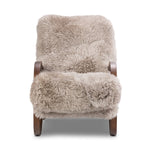 Tobin Chair Taupe Mongolian Fur Front Facing View 241232-001