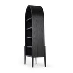 Four Hansd Tolle Bookcase Drifted Matte Black Angled View