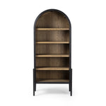 Four Hands Tolle Bookcase Drifted Matte Black Front Facing View