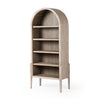 Tolle Bookcase Rustic White Solid Angled View Four Hands