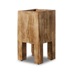 Tora Large Planter Burnt Reclaimed Angled View 245516-001 Four Hands