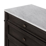 Toulouse 6 Drawer Dresser Polished White Marble Tabletop Edge Four Hands