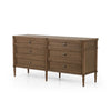 Toulouse 6 Drawer Dresser Toasted Oak Angled View 232861-001