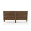 Toulouse 6 Drawer Dresser Toasted Oak Front Facing View 232861-001