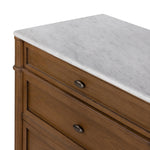 Toulouse 6 Drawer Dresser Polished White Marble Tabletop 238116-001