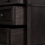 Toulouse Chest Distressed Black Solid Oak Drawers 238119-002