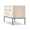 Trey Modular Wide Filing Cabinet Dove Poplar Angled View Four Hands